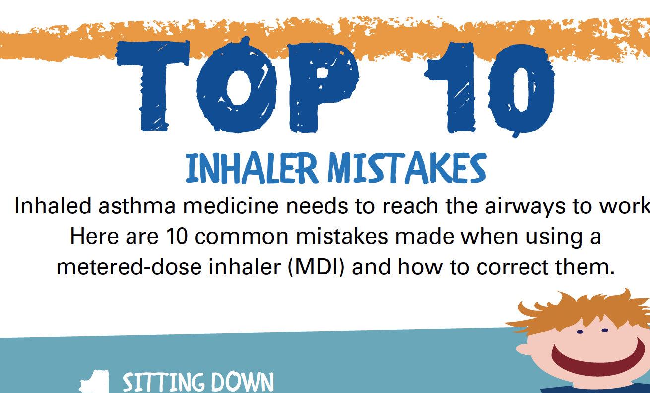 Top 10 Inhaler Mistakes - Kids Infographic